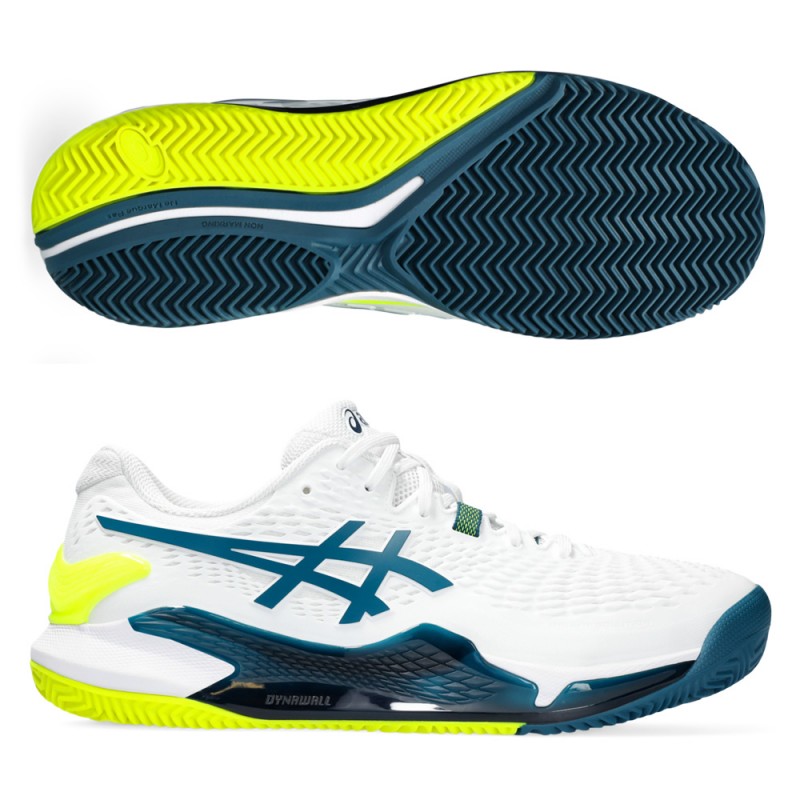 Padel shoes Asics Gel Resolution 9 Clay white restful teal