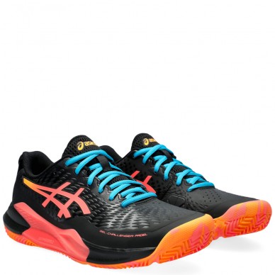 Asics Gel Challenger 14 Padel black blazing coral 2024 padel shoes