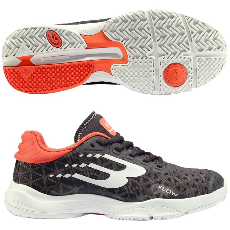 Bullpadel Flow 24I dark grey orange 2024 padel shoes
