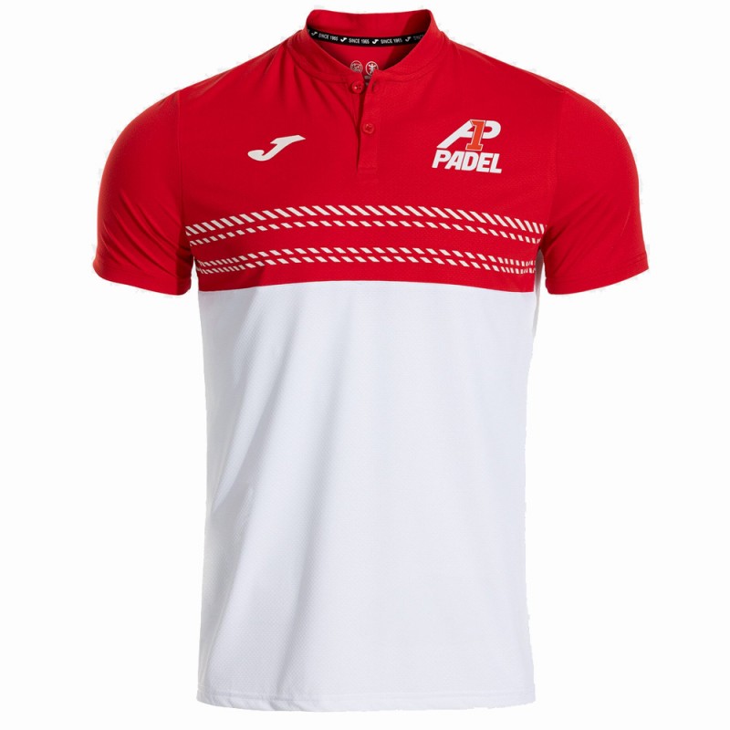 Polo Joma A1 Padel white red