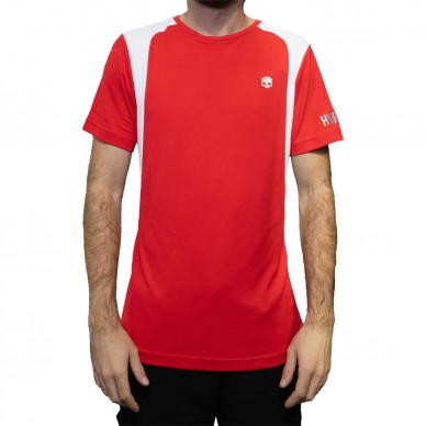 T-shirt Hydrogen Inlay Tech red white