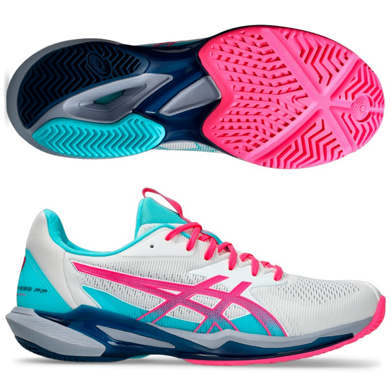 Asics Solution Speed FF 3 Padel White Hot Pink 2025 Padel Shoes