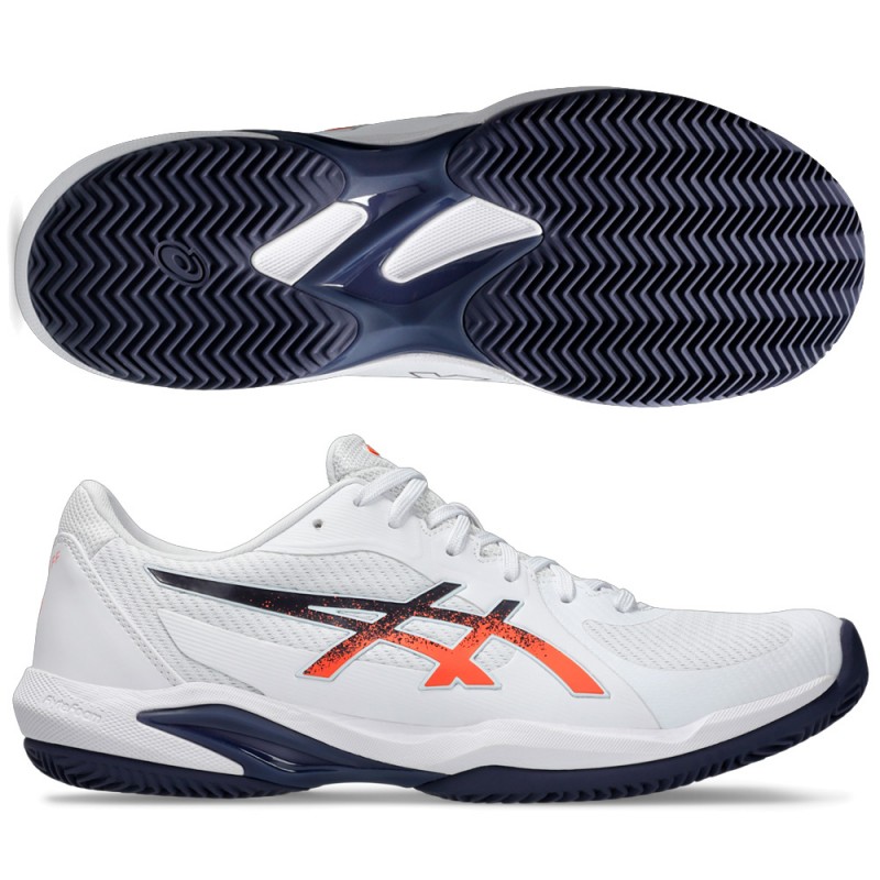 Asics Solution Swift FF 2 Clay white nova orange 2025 padel shoes