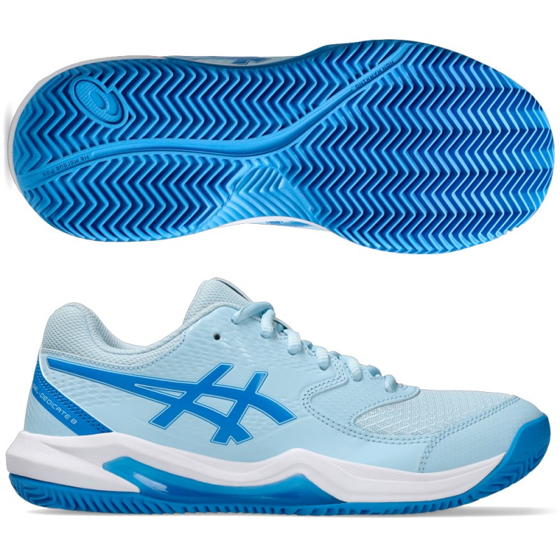 Asics Gel Dedicate 8 Clay light blue coast 2025 padel shoes