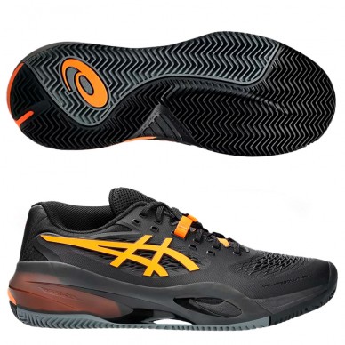 Asics Gel Resolution X Clay black shocking orange 2025 padel shoes