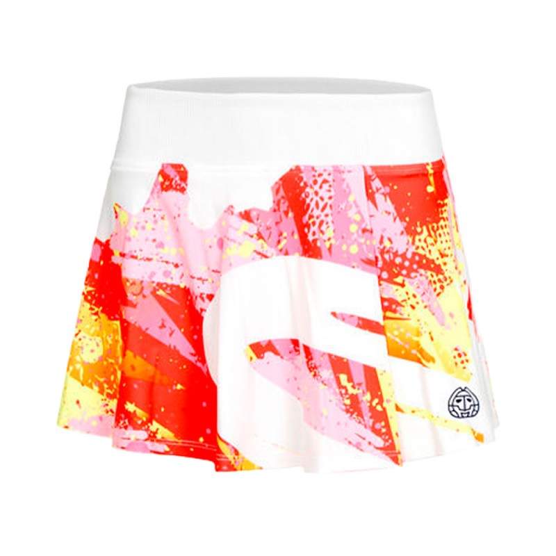 Bidi Badu Wild Arts Printed Wavy white pink skirt