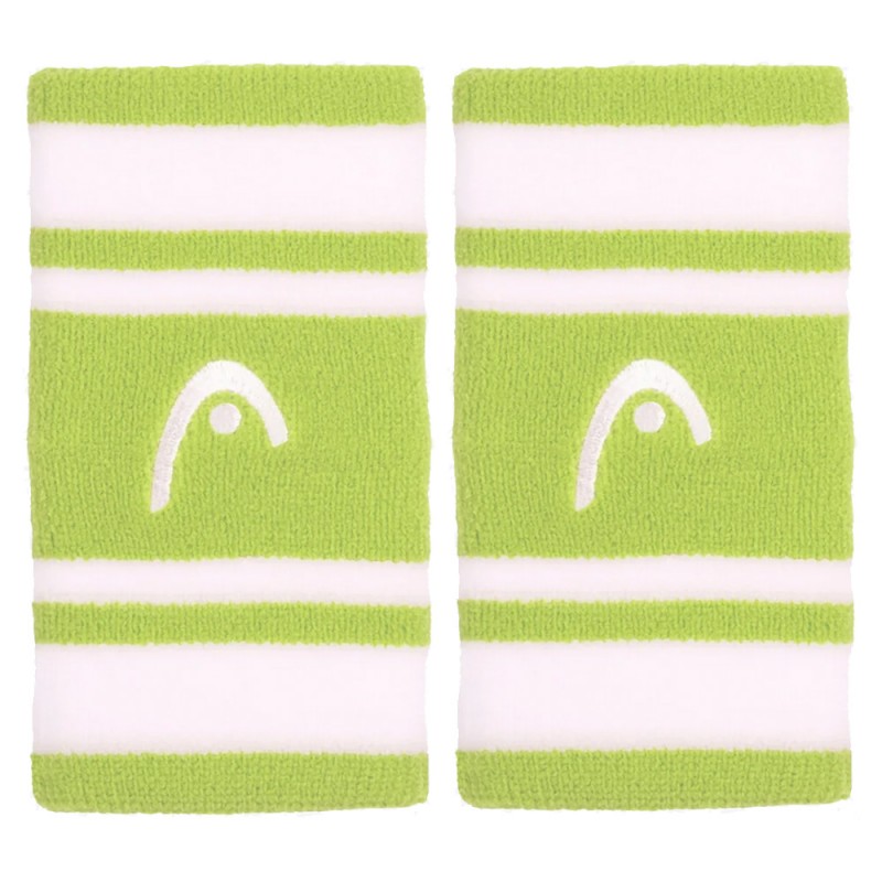 Wristbands Head Striped 5 White Lime