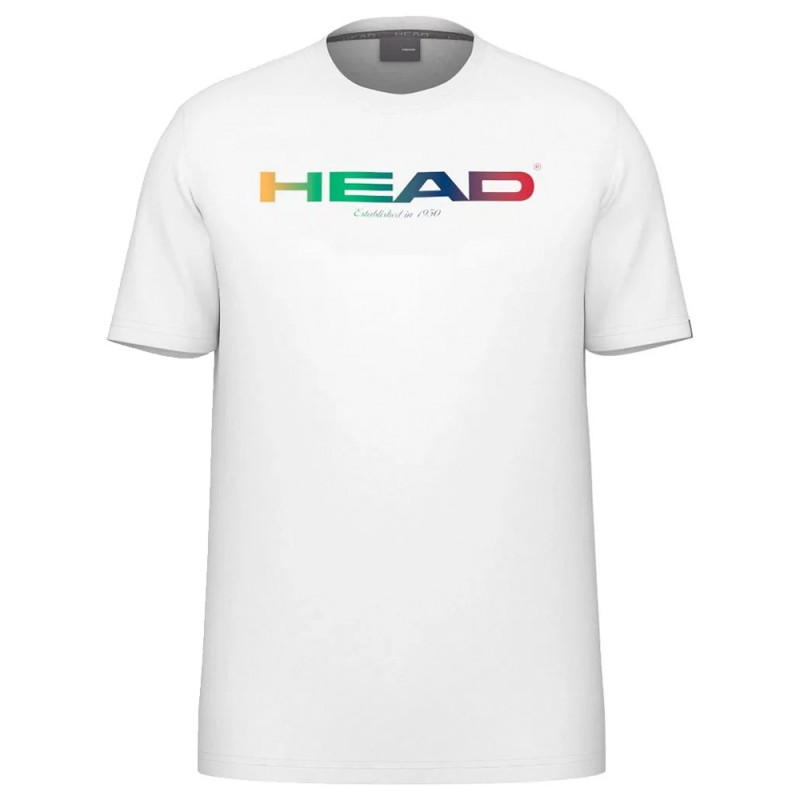 T-shirt Head Rainbow white
