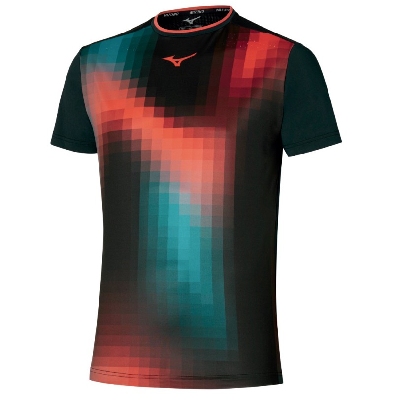 T-shirt  Mizuno Tennis Shadow Graphic Tee black red