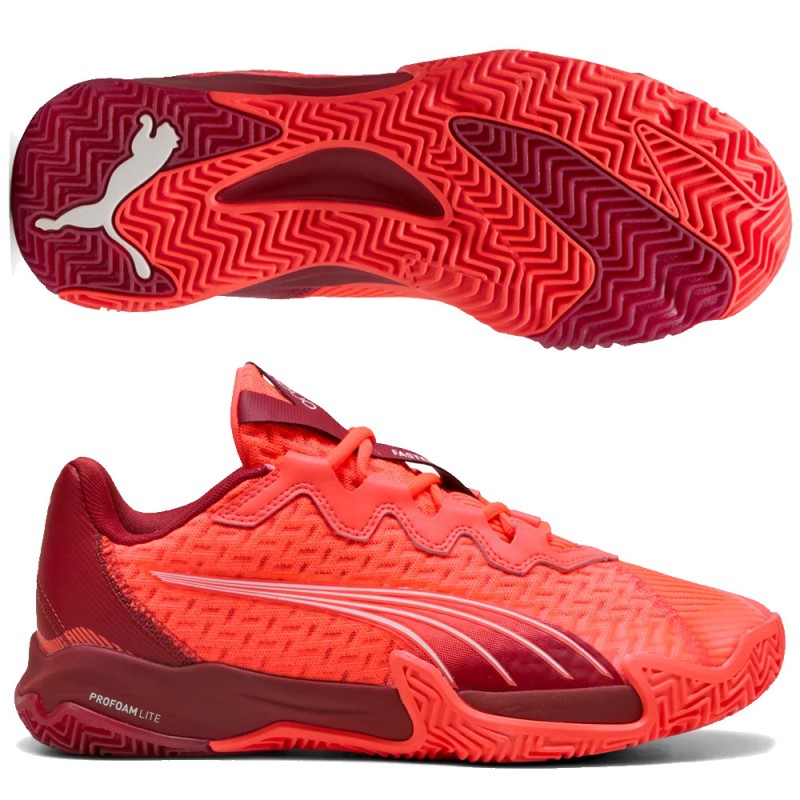 Puma Nova Elite dark red crimson 2025 Padel Shoes
