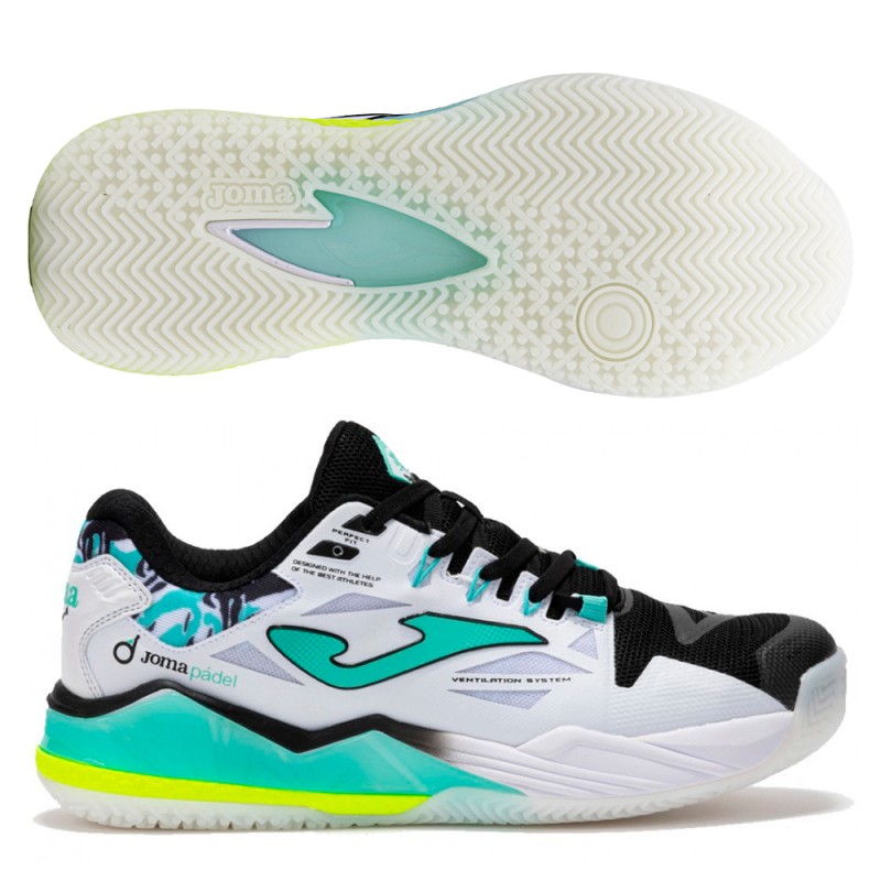 Joma Spin Men 2542 white turquoise 2025 padel shoes