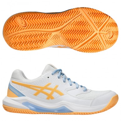 Asics Gel Dedicate 8 Padel White Orange Glow 2025 Padel Shoes