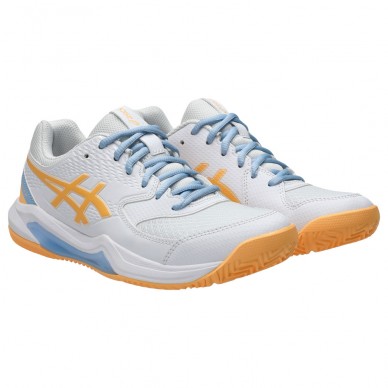 Asics Gel Dedicate 8 Padel White Orange Glow 2025 Padel Shoes