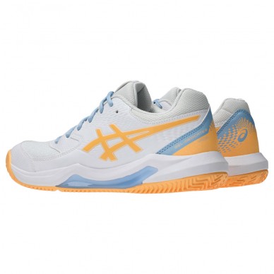 Asics Gel Dedicate 8 Padel White Orange Glow 2025 Padel Shoes