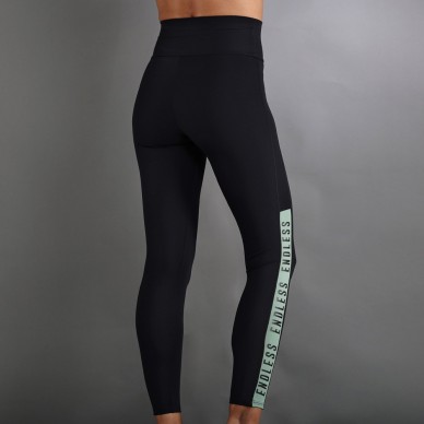 Leggings Endless Syncro black forest green