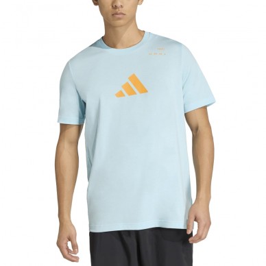 T-shirt Adidas M Padel Cat blue cyan