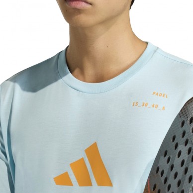 T-shirt Adidas M Padel Cat blue cyan