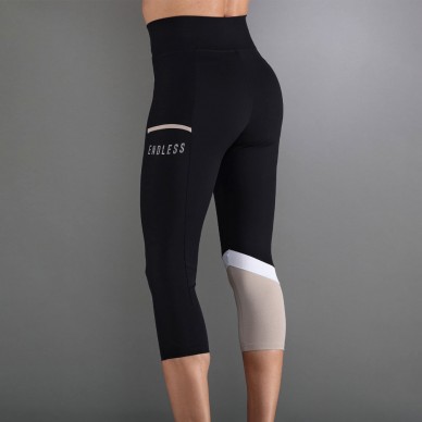 Leggings Endless Line Pocket HW 7/8 black delave