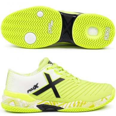 Munich PADX 62 Padel white yellow 2026 Padel Shoes
