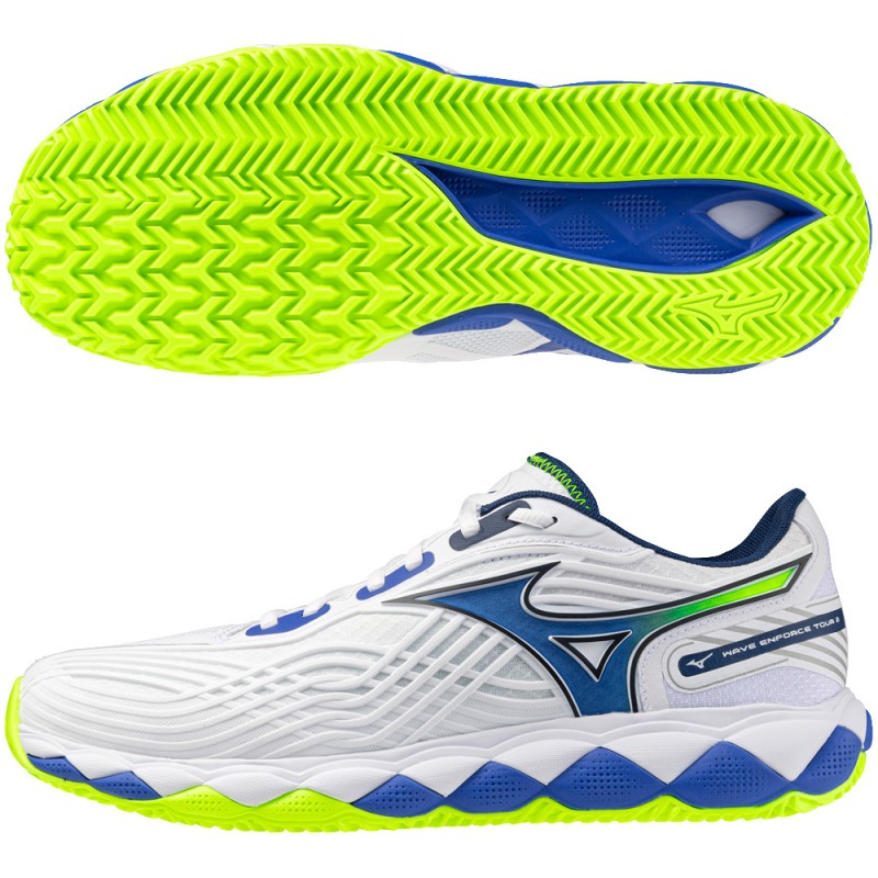 Mizuno Wave Enforce Tour 2 CC white dazzling blue 2026 padel shoes