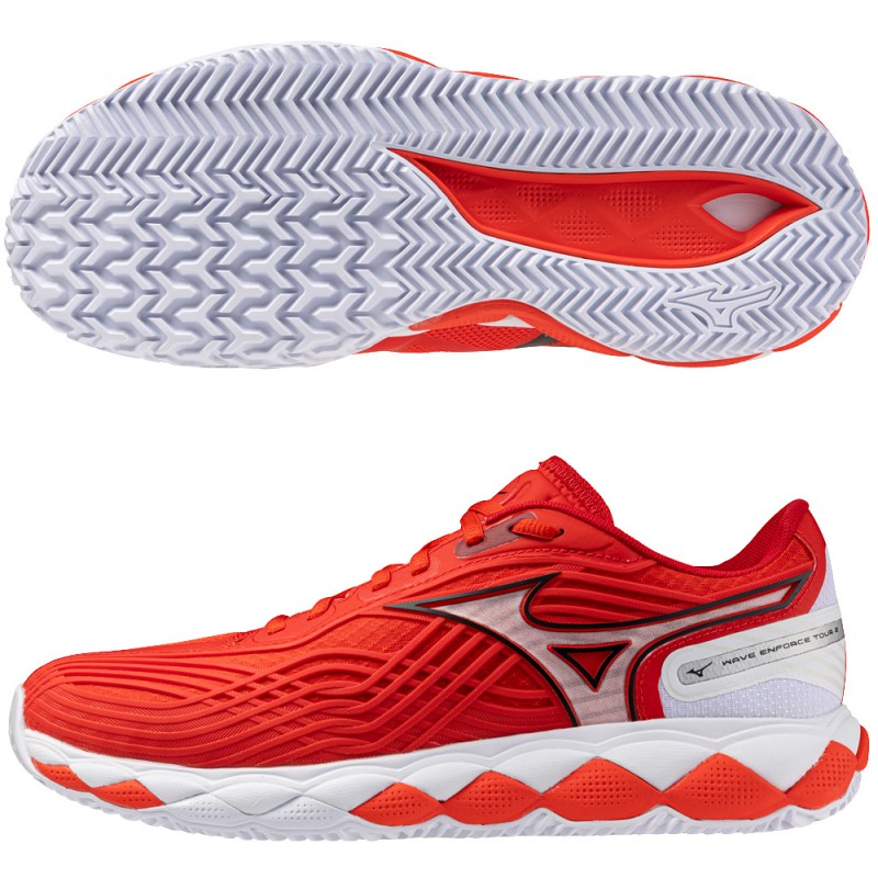 Mizuno Wave Enforce Tour 2 CC fiery red white 2026 Padel Shoes