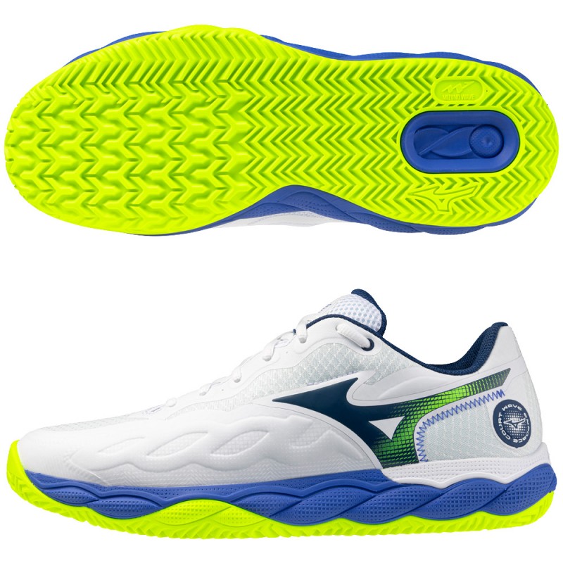 Mizuno Wave Enforce Court CC white dazzling blue 2026 padel shoes