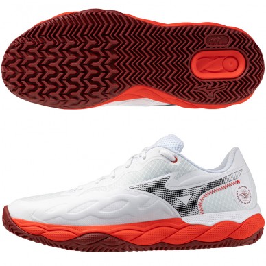 Mizuno Wave Enforce Court CC fiery red white 2026 padel shoes