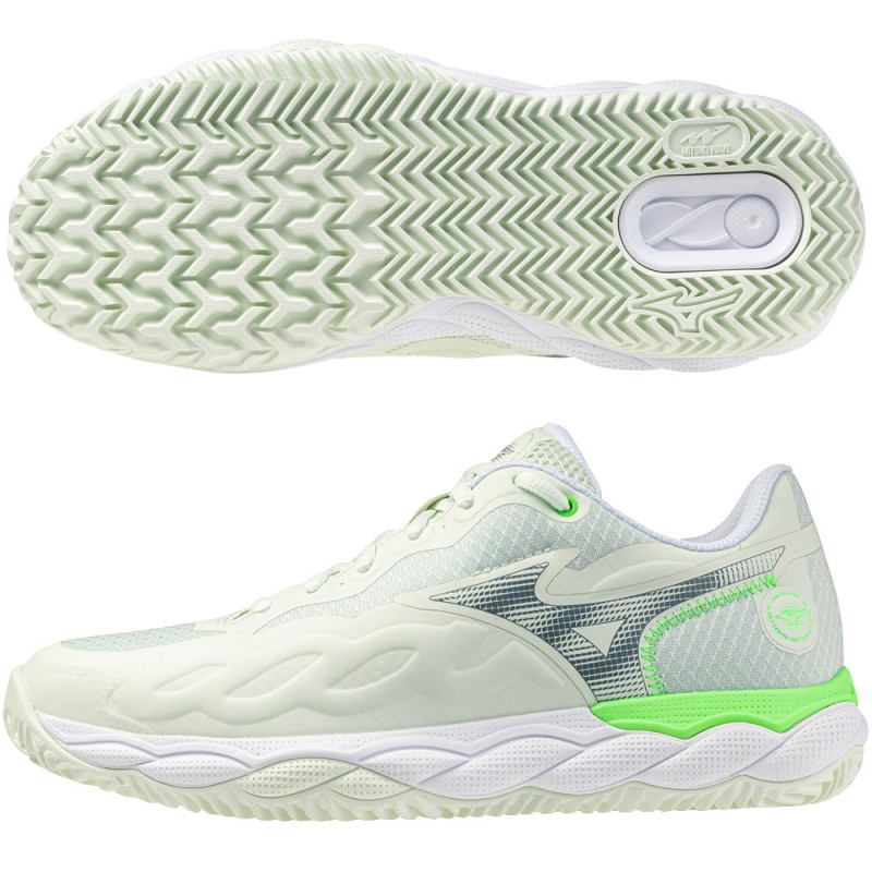 Mizuno Wave Enforce Court Padel phantom green white 2026 Padel Shoes