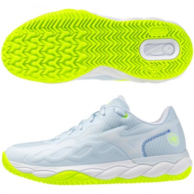 Mizuno Wave Enforce Court CC ice water yellow 2026 Padel Shoes