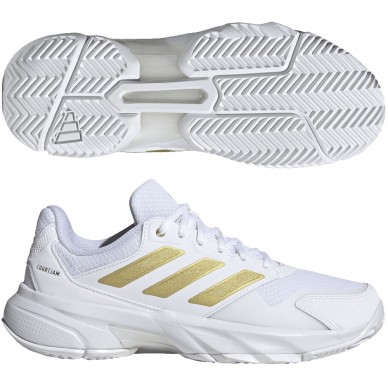 Adidas Courtjam Control 3 W white gold 2026 padel shoes