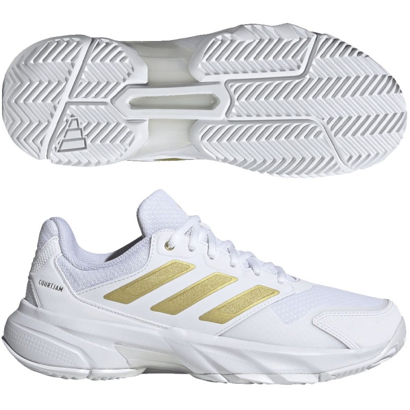 Adidas Courtjam Control 3 W white gold 2026 padel shoes