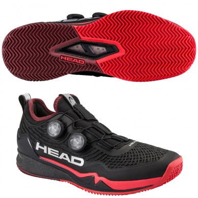 Head Endure Pro BOA Black Red 2026 Padel Shoes