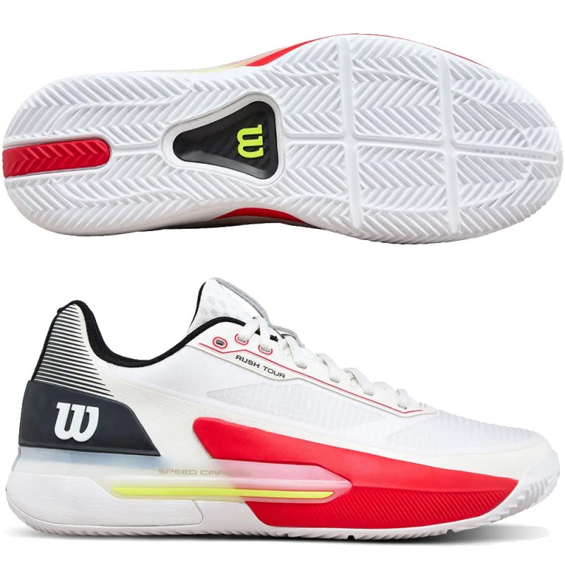 Wilson Rush Tour 5 Clay white black 2026 padel shoes