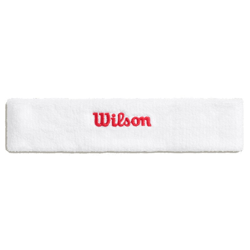 Headband Wilson Terry white red logo