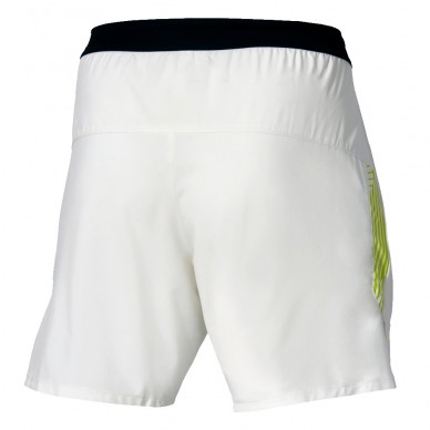 Short Mizuno Tennis 7 Inches Amply White Yellow