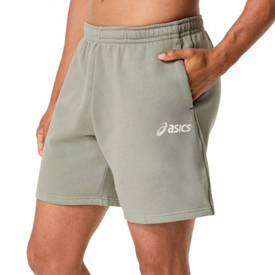 Short Asics Logo Fleece 7IN sage green