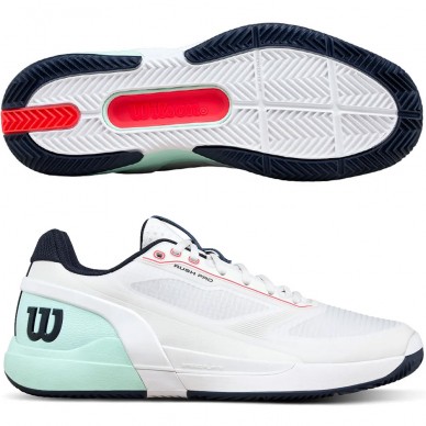 Wilson Rush Pro 5 Clay white bay 2026 padel shoes