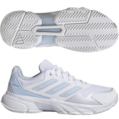 Adidas Courtjam Control 3 W crystal white silver 2026 padel shoes