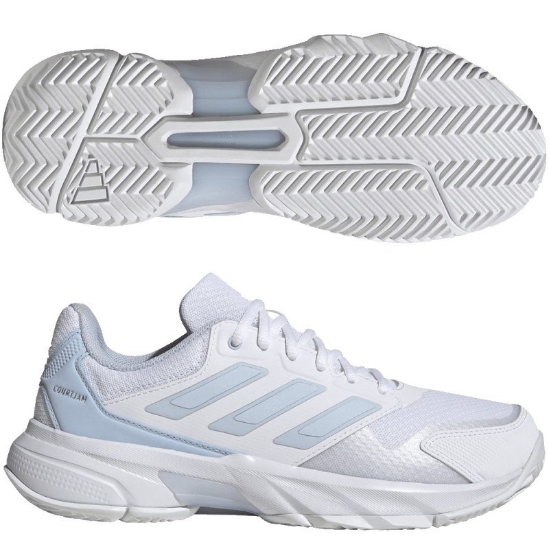 Adidas Courtjam Control 3 W crystal white silver 2026 padel shoes