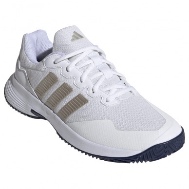 Adidas Gamecourt 2 M white metallic dark blue 2026 Padel Shoes