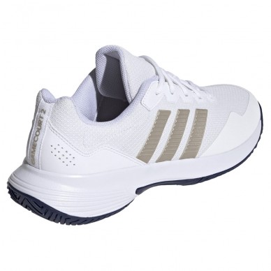 Adidas Gamecourt 2 M white metallic dark blue 2026 Padel Shoes