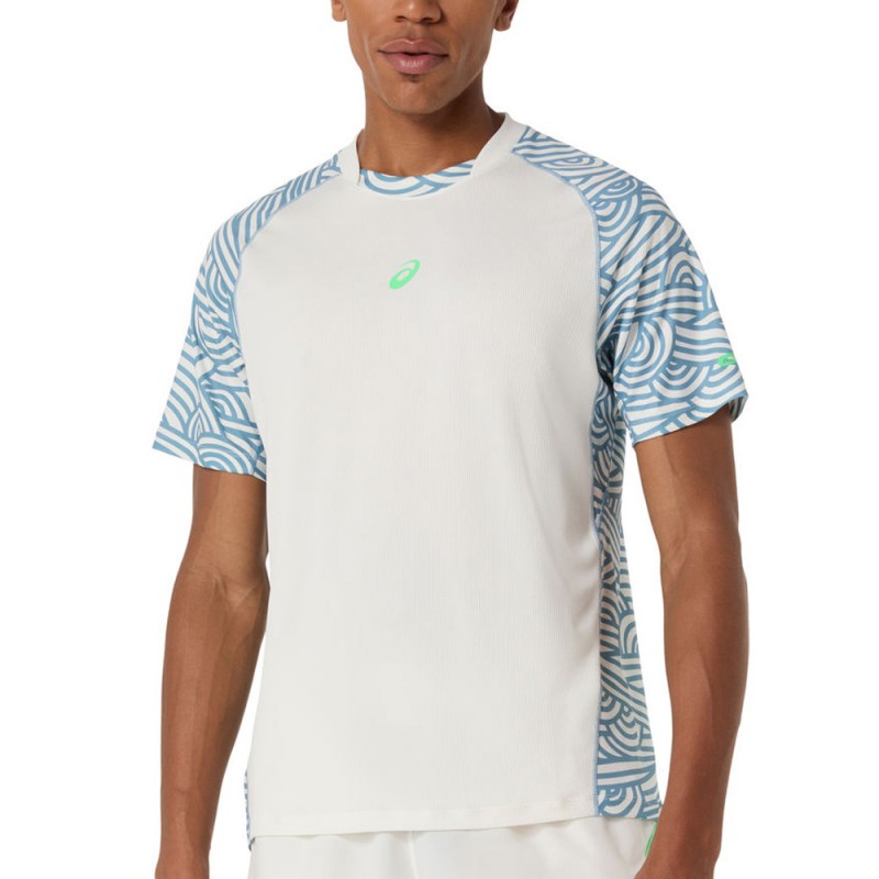 T-shirt Asics Court All Over Print SS Top white