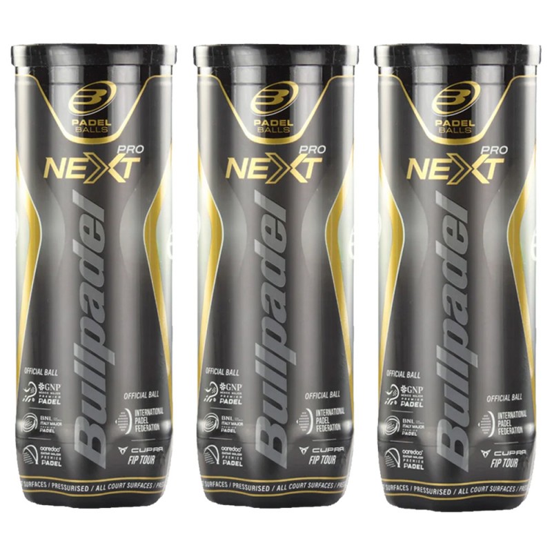 Pack 3 bottles Bullpadel FIP Next Pro balls