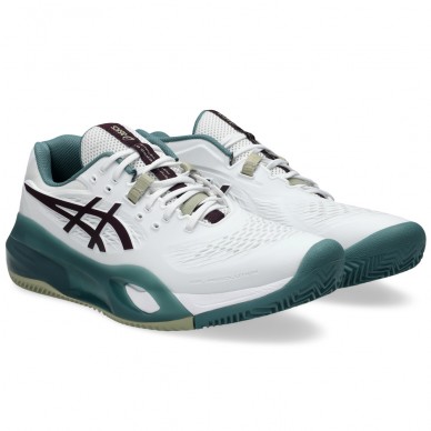 Asics Gel Resolution X Clay white dark aubergine 2026 padel shoes