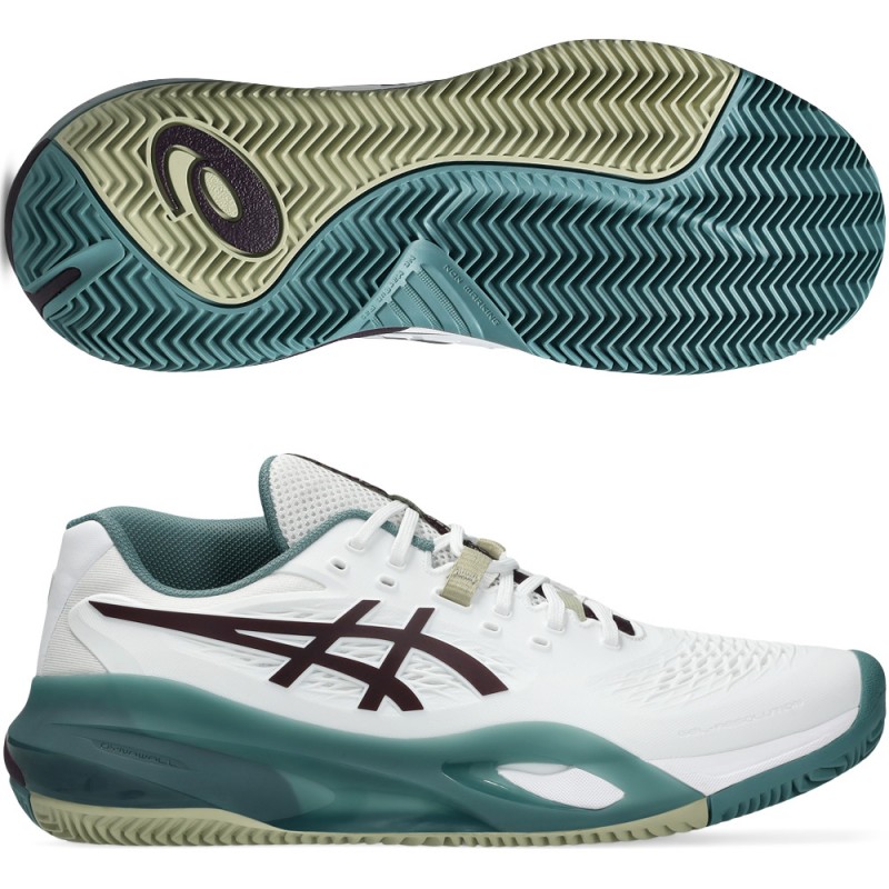 Asics Gel Resolution X Clay white dark aubergine 2026 padel shoes