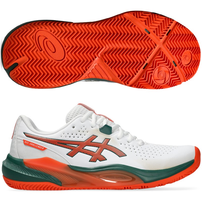 Asics Gel Challenger 15 Padel White Energy Orange 2026 Padel Shoes